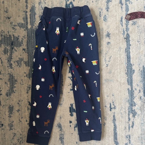 Hanna Anderson Navy Blue Kids' Joggers with Holiday Print - Picture 5 of 6